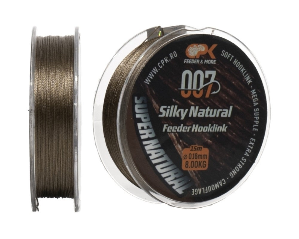 CPK Silky Natural Hooklink, Brown, 15m