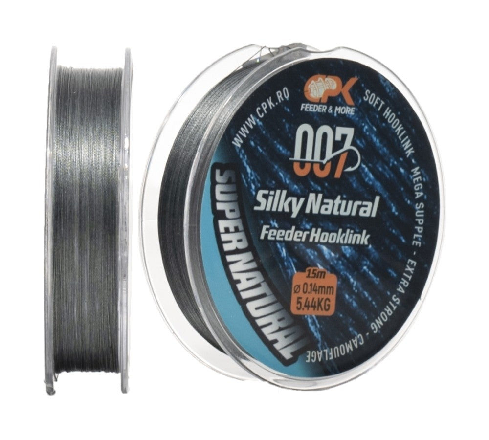 CPK Silky Natural Hooklink, Grey, 15m