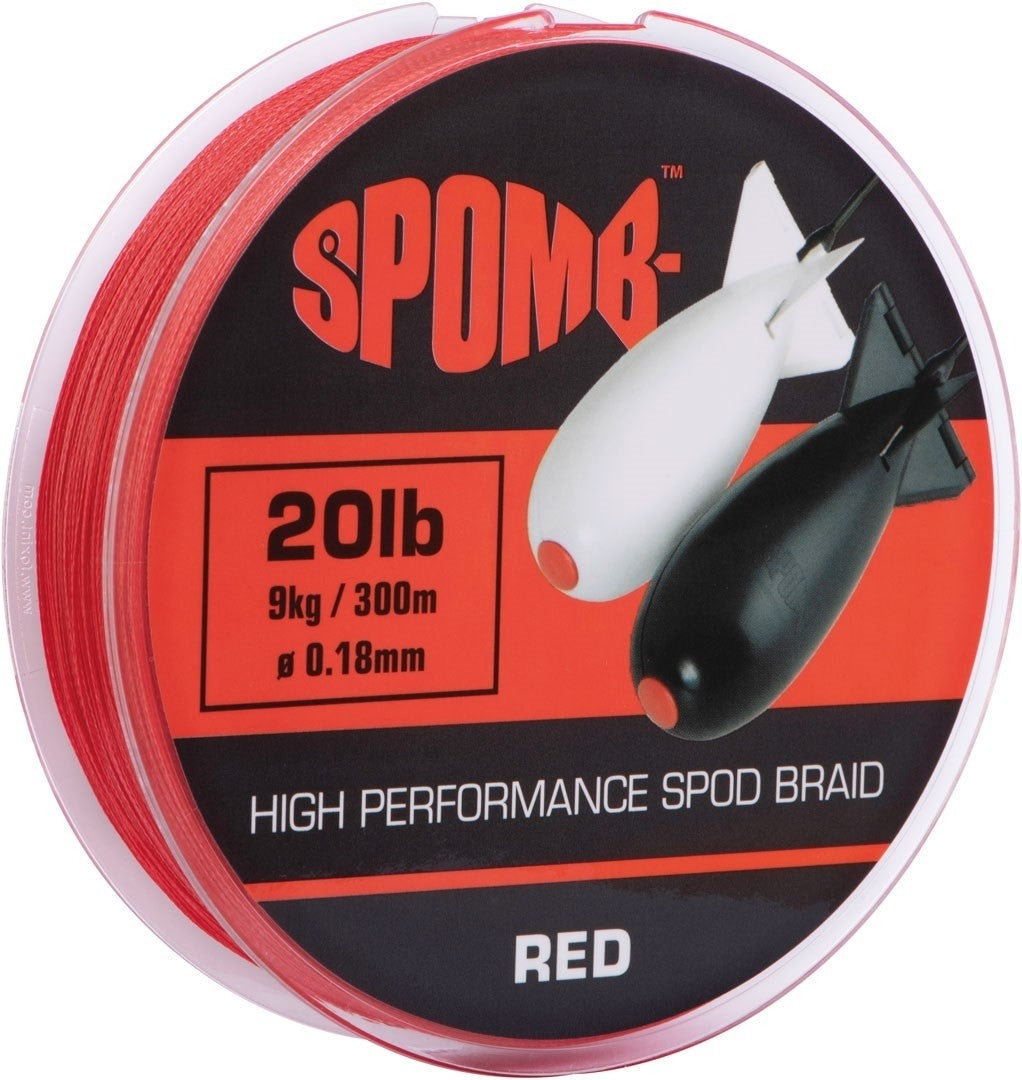 Spomb Braid 300m 9kg 20lb RED 0.18mm