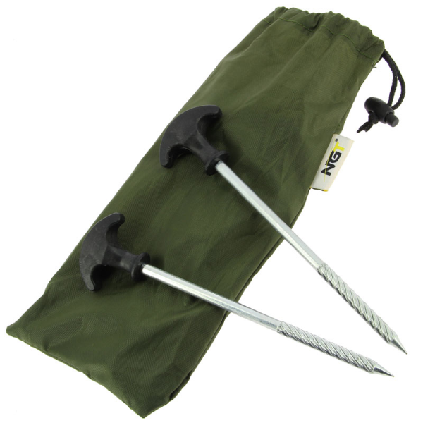 NGT Bivvy Pegs in Case 10 x 20cm