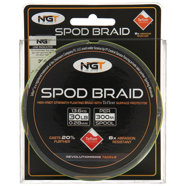 NGT Teflon Coated SPOD Braid 30lb 300m