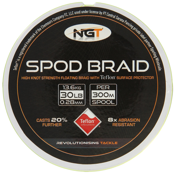 NGT Teflon Coated SPOD Braid 30lb 300m